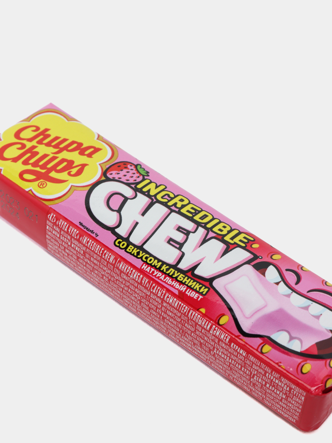 Жевательная конфета Chupa Chups Incredible Клубника, 47 г купить по ...