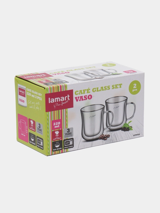 Kofe stakanlari to'plami, 220 ml, 2 dona