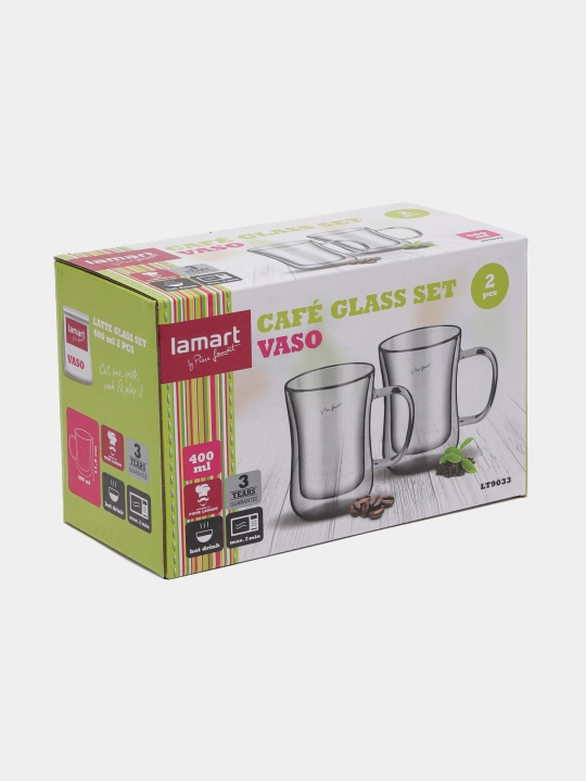 Комплект стаканов для Latte lamart lt, 400 мл, 2 шт, 9033