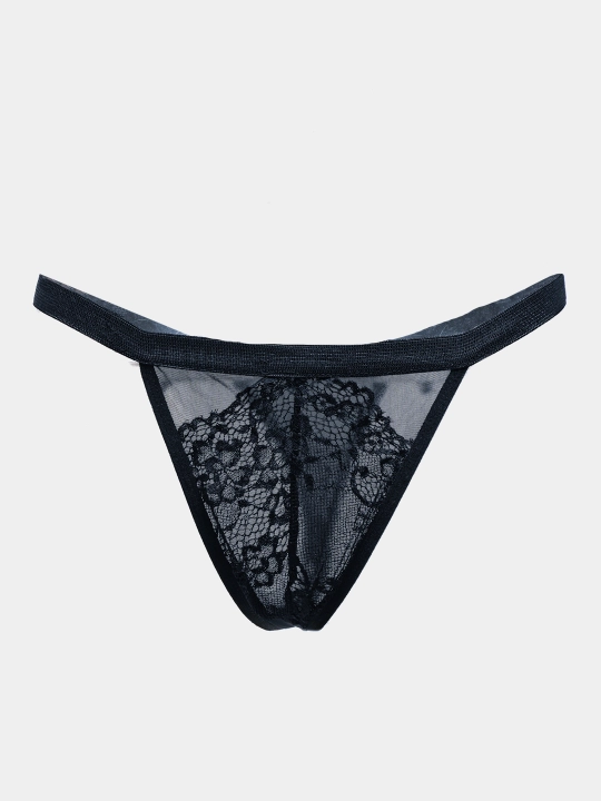 Ayollar ichki kiyim to'plami dantelli: byustgalter va baland belli string, S–XL, 4 xil rangda