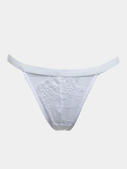 Ayollar ichki kiyim to'plami dantelli: byustgalter va baland belli string, S–XL, 4 xil rangda