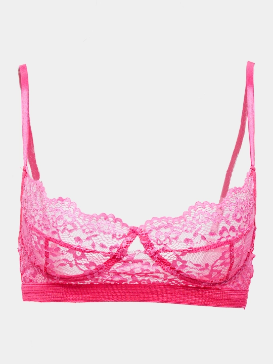 Ayollar ichki kiyim to'plami dantelli: byustgalter va baland belli string, S–XL, 4 xil rangda