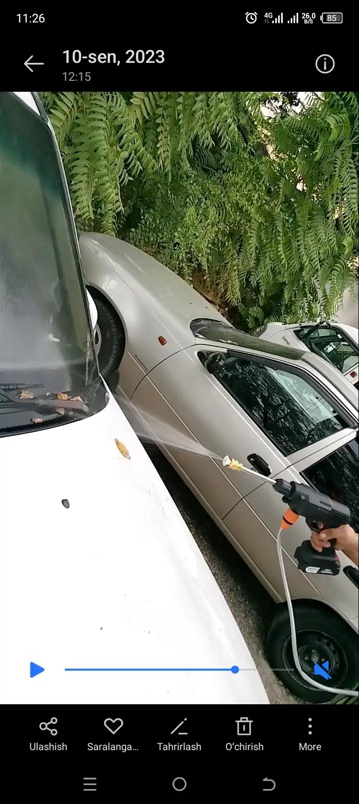 Simsiz mini moyka — chelakdan suv tortadi, mashina va hovli uchun