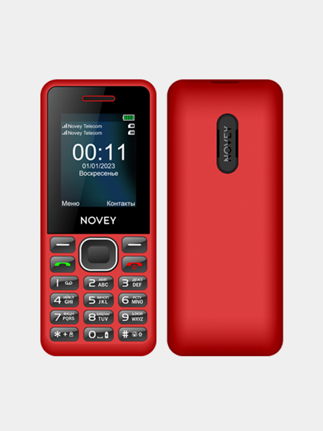 Компактный кнопочный телефон Novey A11 Dual 2 SIM, Bluetooth и FM-радио  купить по низким ценам в интернет-магазине Uzum (722685)