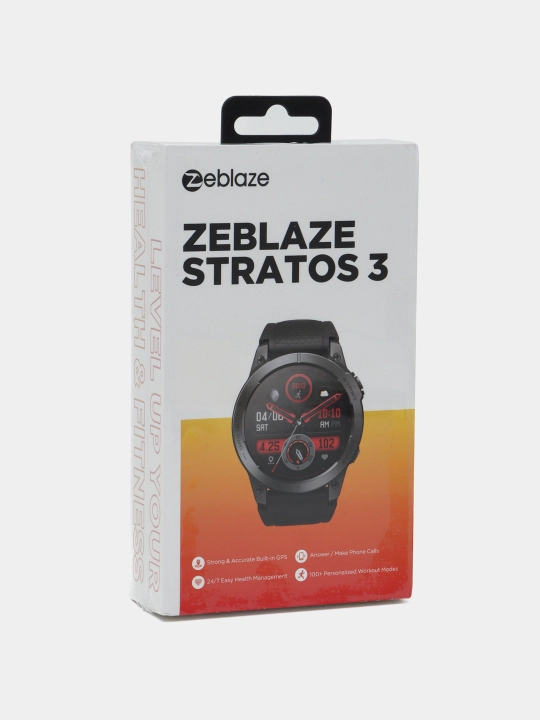 Smart watch Zeblaze Stratos 3 AMOLED 466x466, GPS, Bluetooth qo'ng'iroq, IP68, puls SpO2