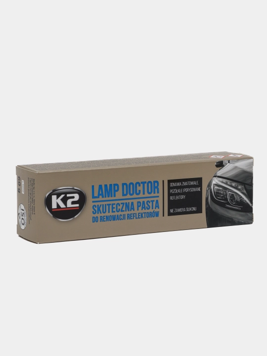 Реставратор фар, паста для ручной и машинной полировки K2 Lamp Doctor, 60 г