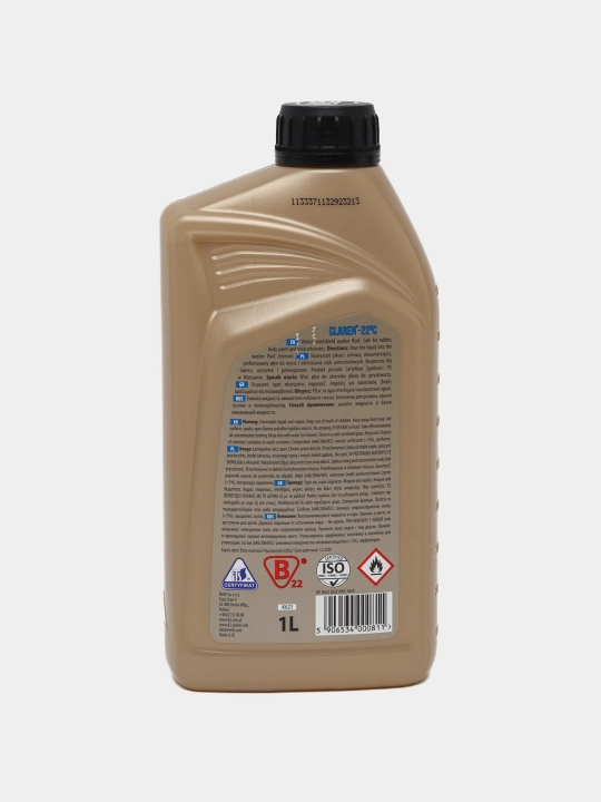 Yoqimli hidli muzlatmaydigan suyuqlik, metanolsiz, K2 Claren -22 C, 1 litr, 5 litr
