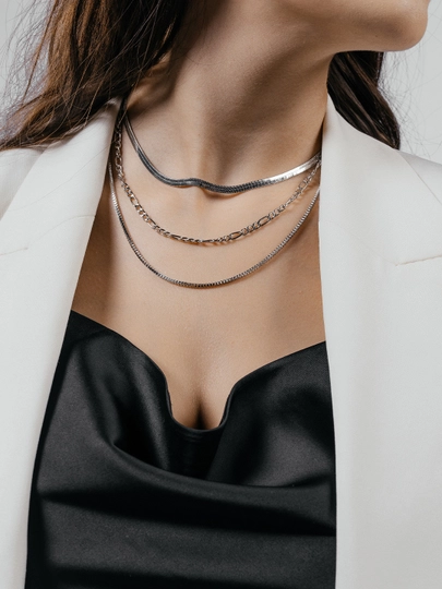 Ожерелье, колье женское, цепочка чокер, кулон на шею — SELEXIS-NECKX-КРЕМОВ