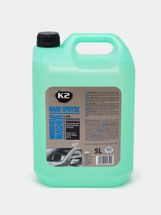 K2 NANO SPRYSK Очиститель стёкол, летний, высокоэффективный, с приятным ароматом, 5 литров
