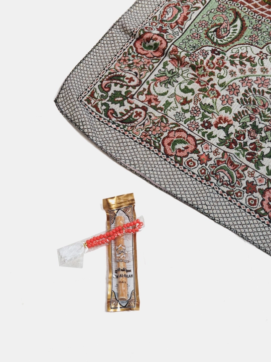 Ayollar sovg'a to'plami - Namoz kiyim, Tasbih, Jo'ynamoz (gilam), Misvok