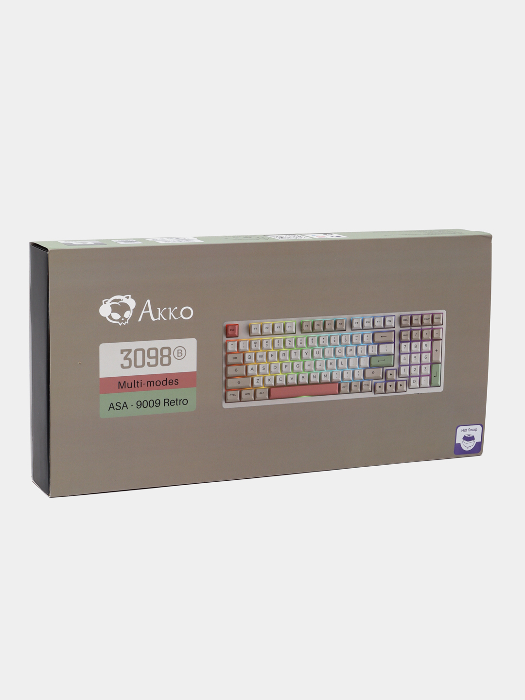 Беспроводная механическая клавиатура Akko Retro 3098B, белые свитчи ...
