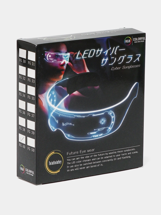 Очки светящиеся LED, для вечеринки, неоновые, унисекс, прозрачные