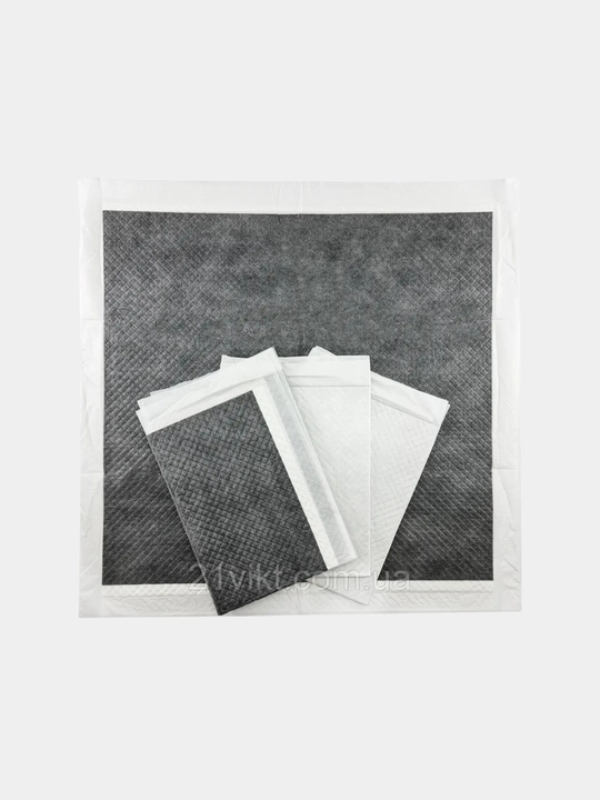 Taglik hayvonlar uchun bir martalik ko'mirli, o'lchami 60 * 90, 60 * 60, 60 * 40 sm, oq rang - 