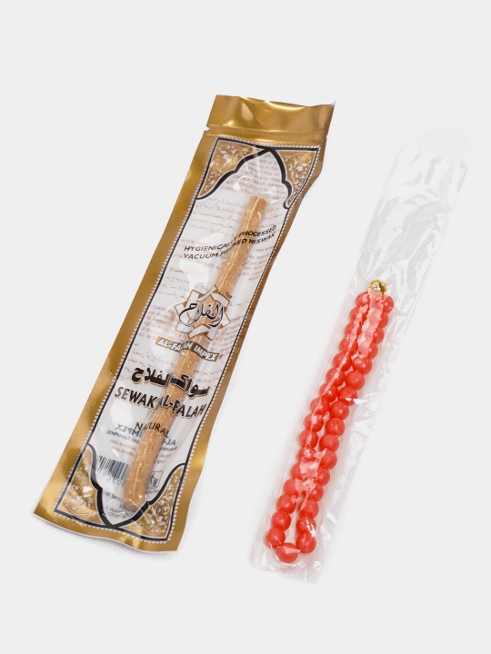 Ayollar sovg'a to'plami - Namoz kiyim, Tasbih, Jo'ynamoz (gilam), Misvok