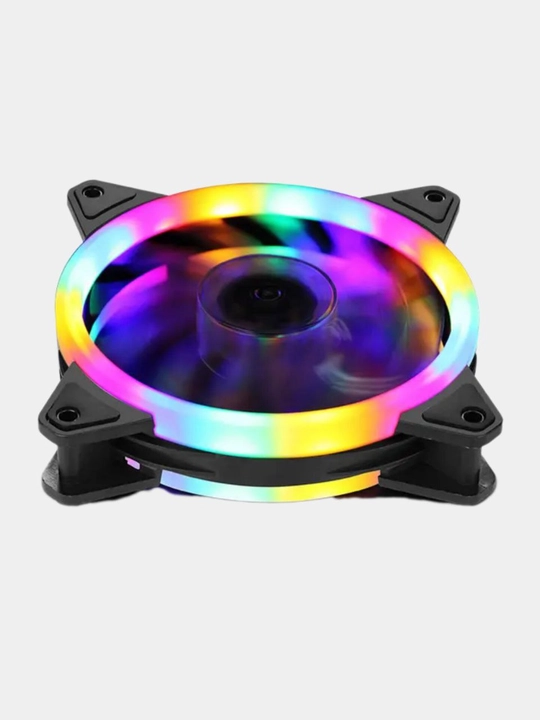 Kompyuter sovutish ventilyatori, 120 mm, yuqori havo oqimi, RPM, 12V, DC. LED yorug'lik bilan