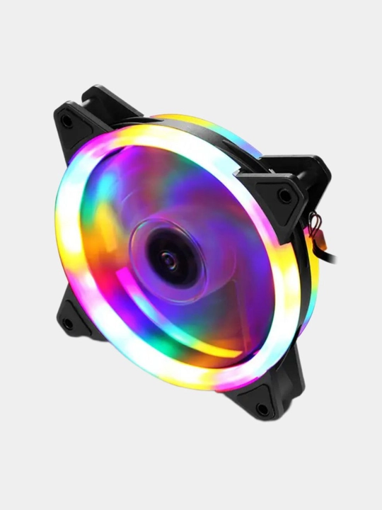 Kompyuter sovutish ventilyatori, 120 mm, yuqori havo oqimi, RPM, 12V, DC. LED yorug'lik bilan