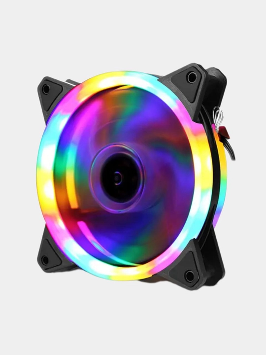 Kompyuter sovutish ventilyatori, 120 mm, yuqori havo oqimi, RPM, 12V, DC. LED yorug'lik bilan