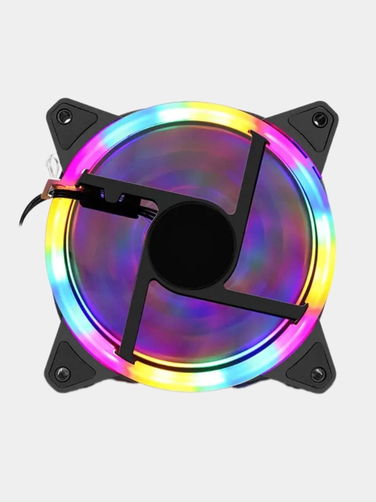 Kompyuter sovutish ventilyatori, 120 mm, yuqori havo oqimi, RPM, 12V, DC. LED yorug'lik bilan