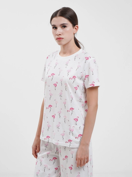 Qizlar va qizaloqlar uchun pijama, keng shim va futbolka