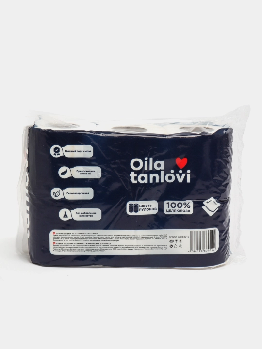 Туалетная бумага Oila tanlovi, 2 слоя, 6 шт