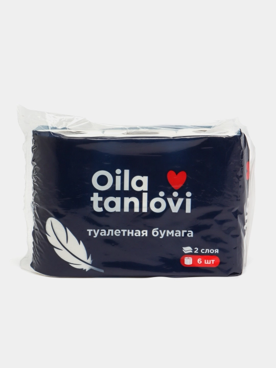 Туалетная бумага Oila tanlovi, 2 слоя, 6 шт