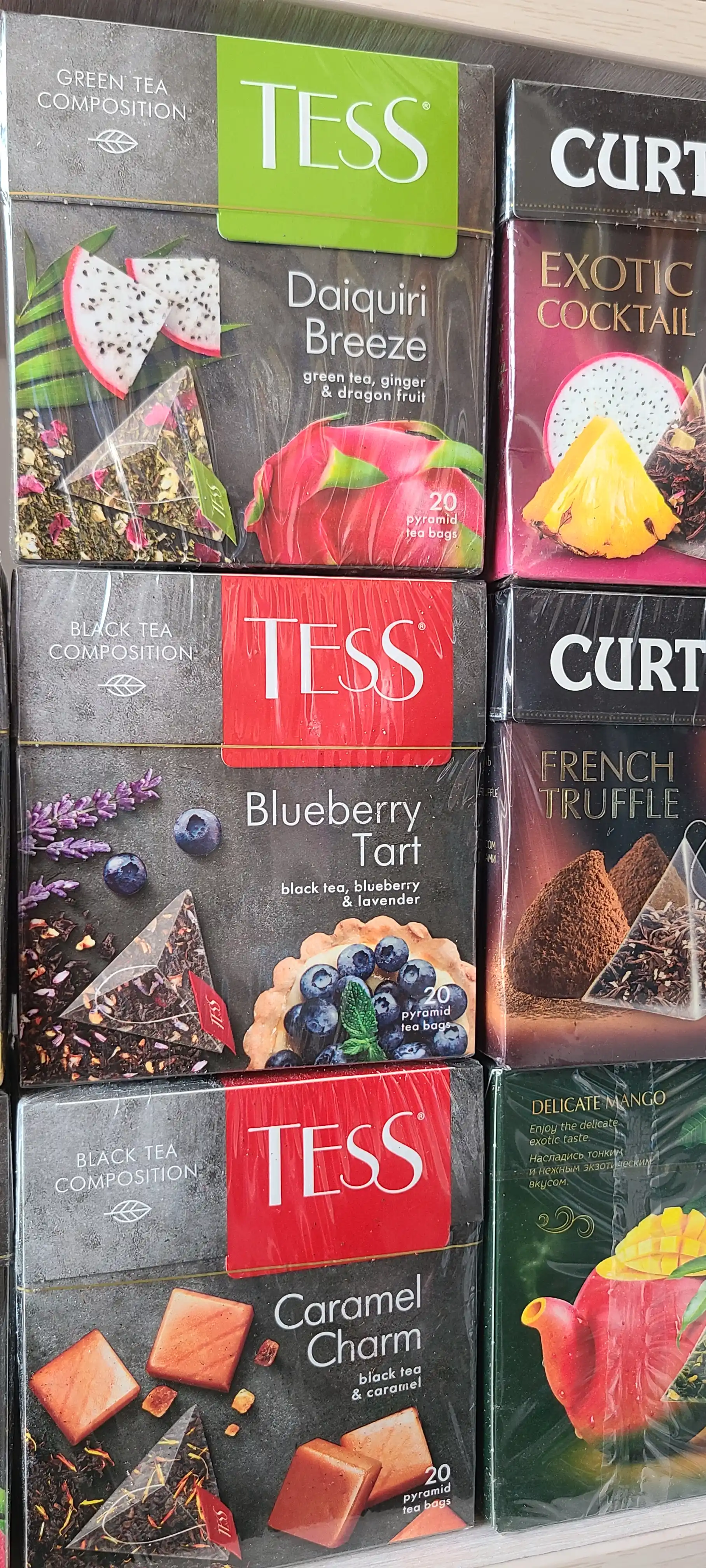 Чёрный чай TESS Caramel Charm, в пирамидках, 1.8 г * 20 шт