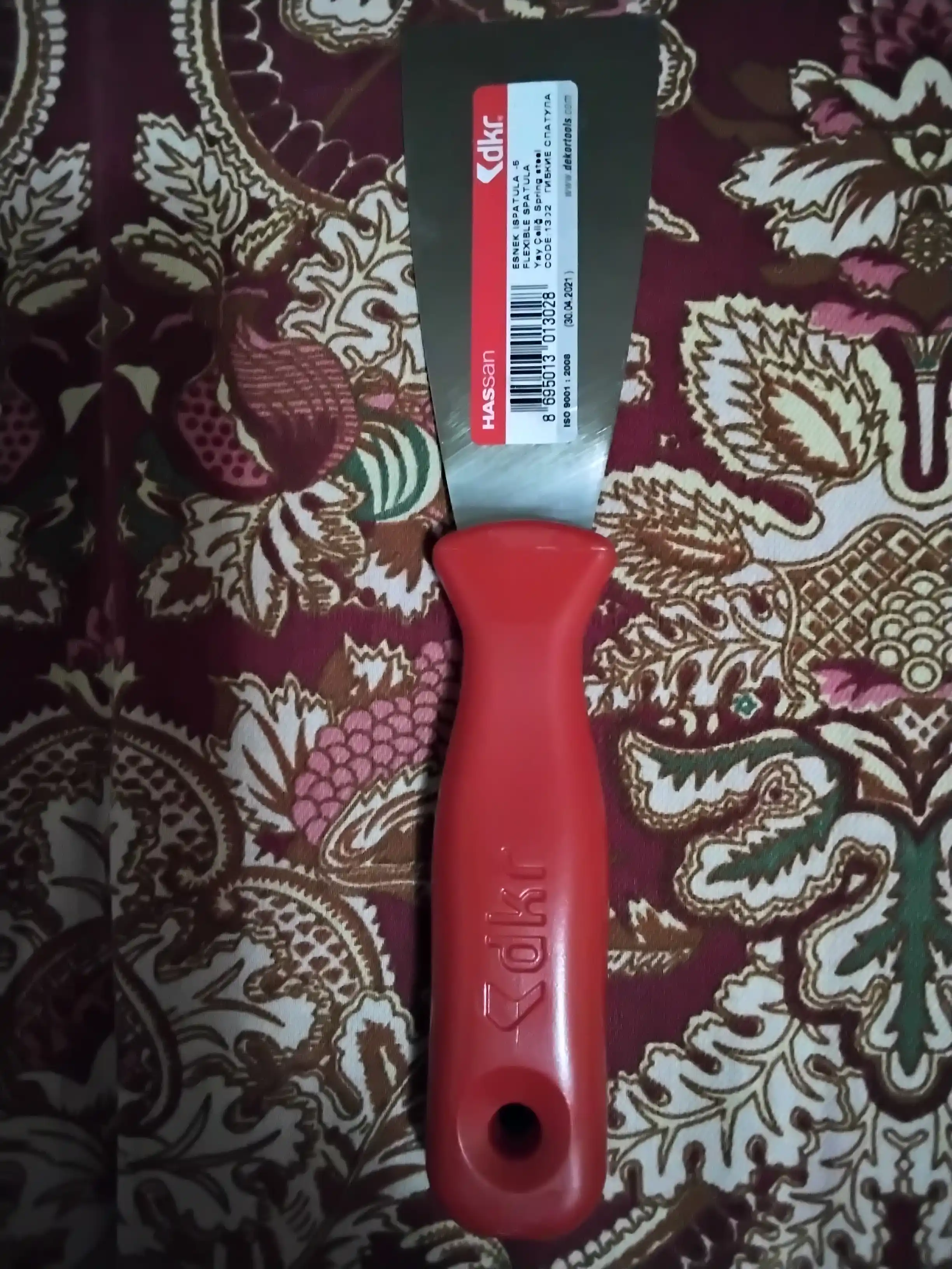 Moslashuvchan spatula, Dekor buloqli po'lat, 5 sm