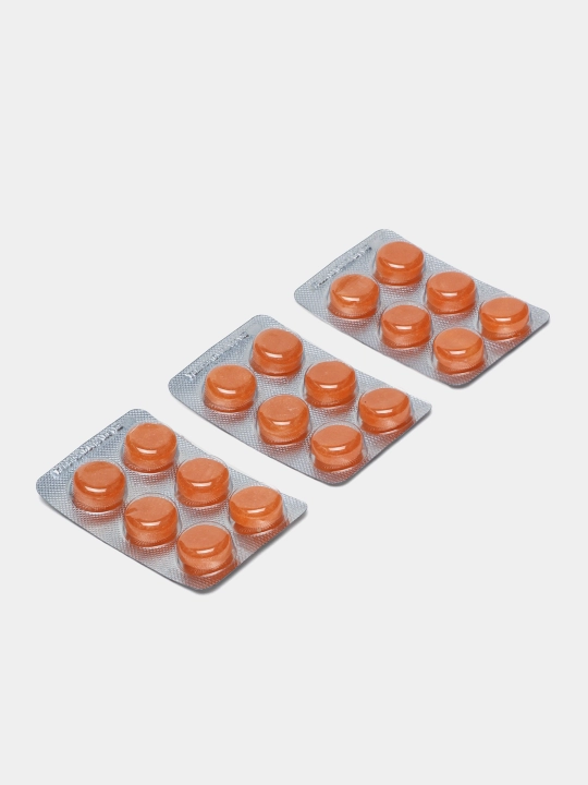 Zvezdochka apelsin ta'mli shimish uchun tabletkalar, 2.4 g, 18 dona