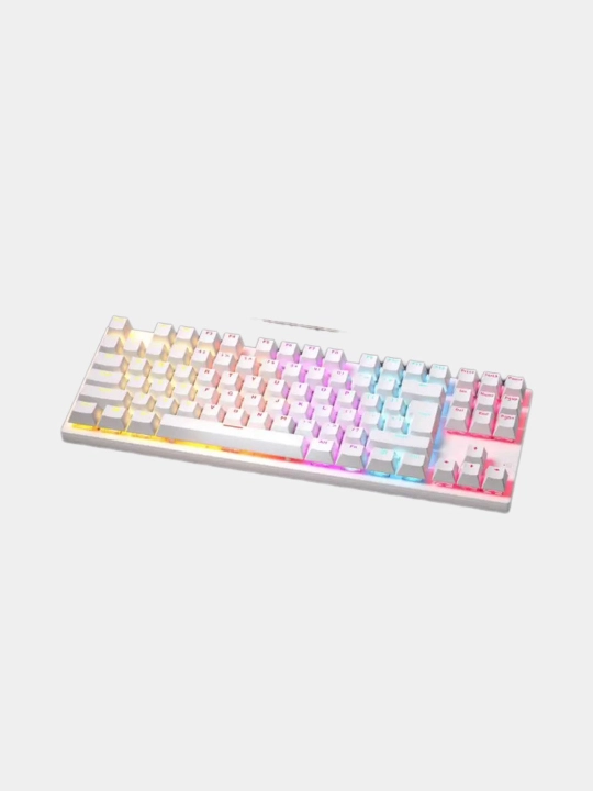 Mexanik klaviatura BAJEAL K100.blue-white, 87 tugma, RGB yoritgichli