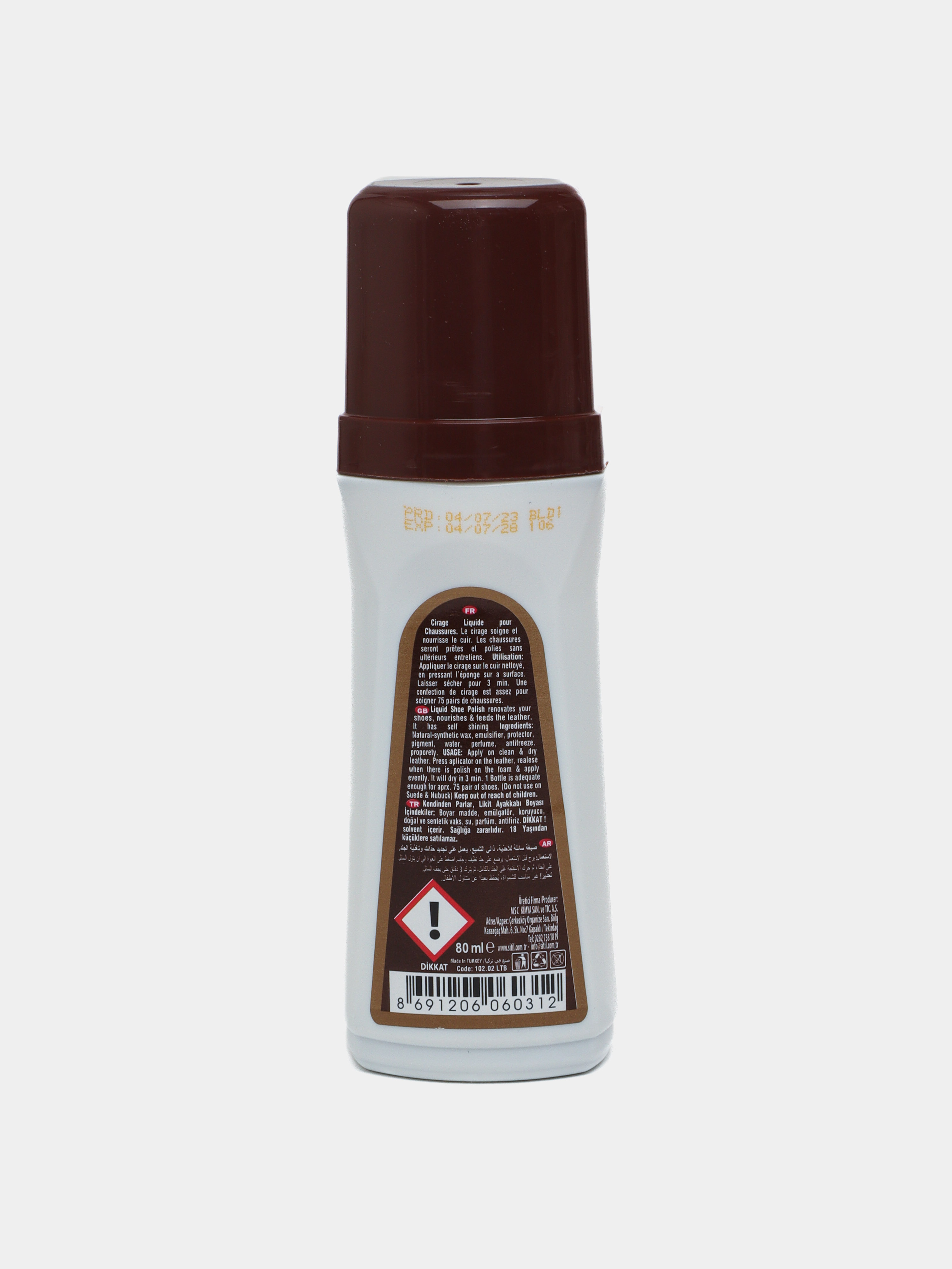 Oyoq kiyimlari uchun suyuq bo'yoq Sitil, jigarrang, 80 ml