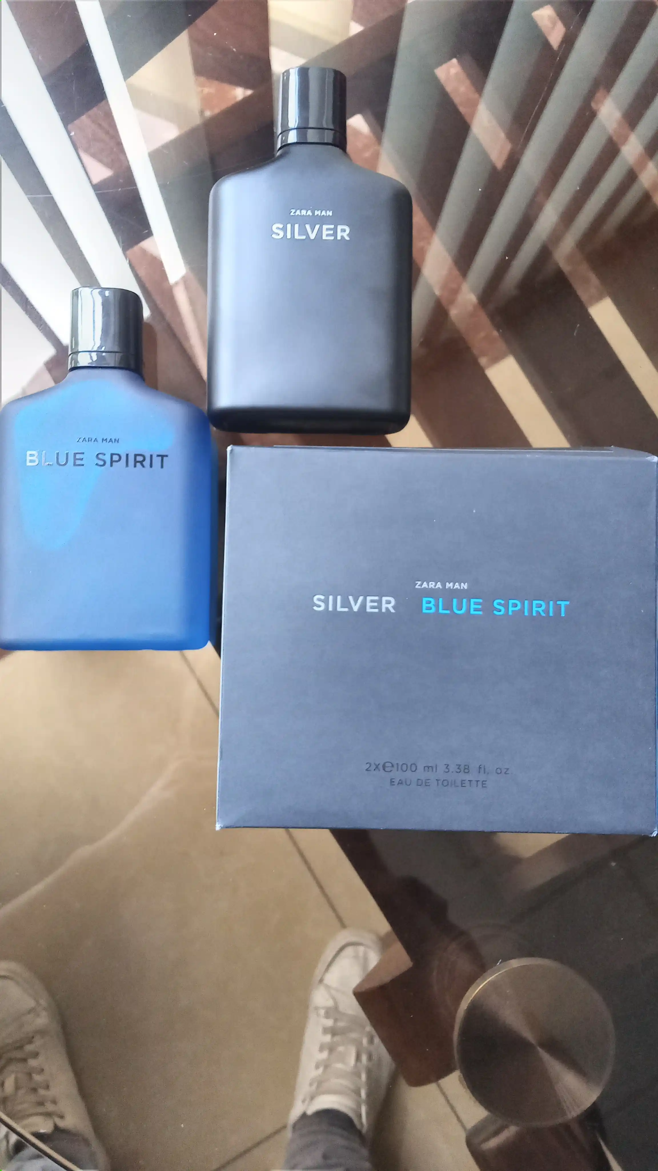 Туалетная вода для мужчин ZARA Silver 100 мл + Blue Spirit, 100 мл
