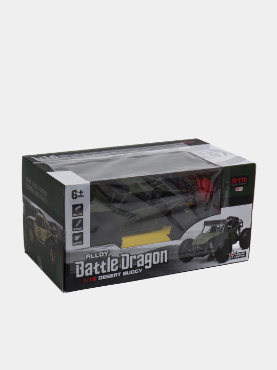 Metall korpus, radio bilan boshqariladigan vnedorojnik, harbiy, Desert Buggy Battle Dragon