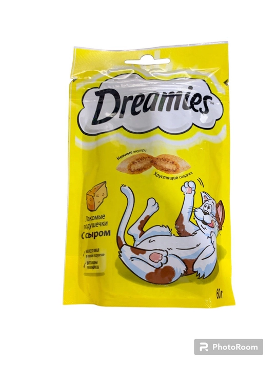 Лакомство для кошек, Dreamies, со вкусом cыра, 60 г