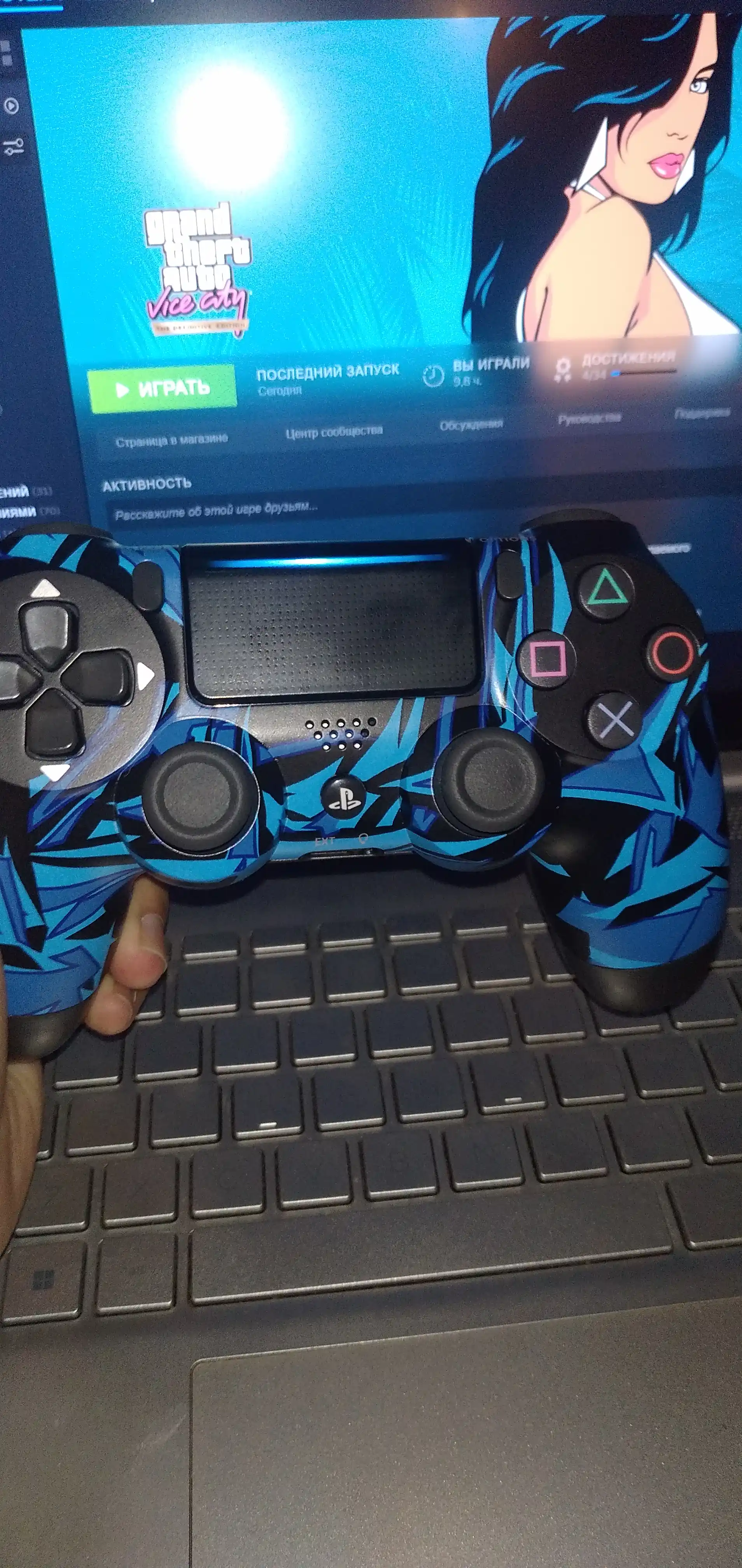 Simsiz geympad PS4, va kompyuter uchun Sony Playstation uchun joystik
