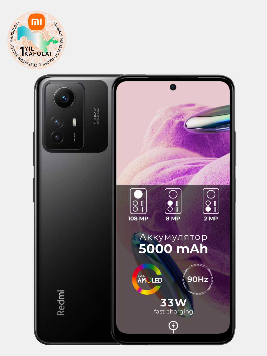 Smartfon Xiaomi Redmi Note 12S 8/256 GB Global AMOLED displeyni arzon ...