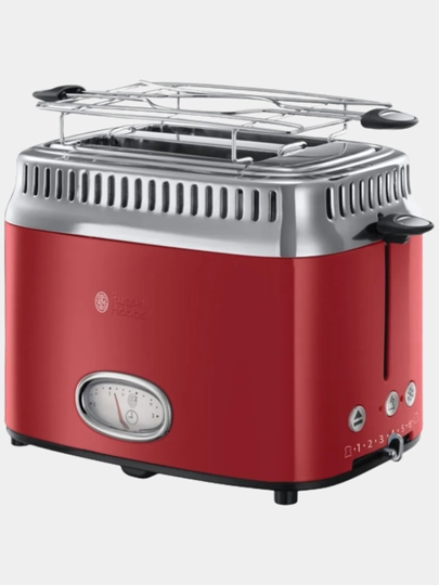 Тостер Russell Hobbs Retro 21680-56, 1300 Вт, красный — RUSSELL-21680-КРАСН