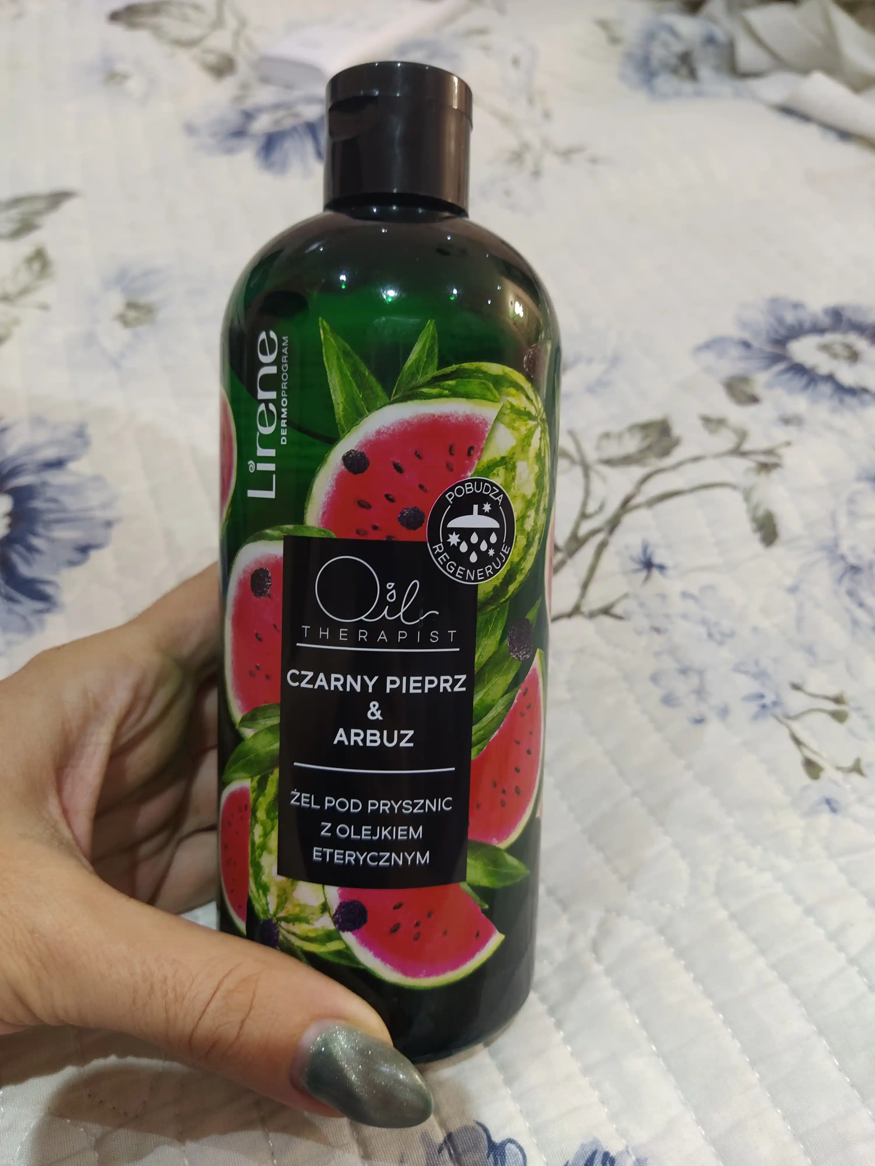 Гель для душа Lirene Oil Therapist, черный перец и арбуз, 400 мл