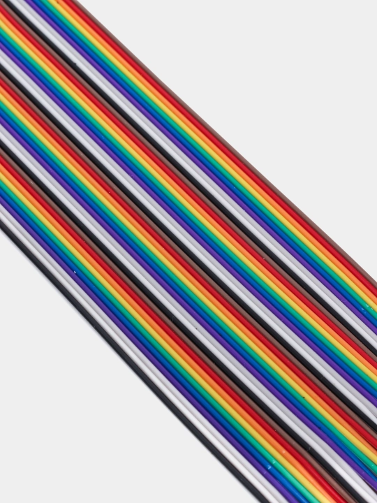 40 pinli rangli tekis kabel Dupont 40 ildiz ulanish uchun, qator 20 sm