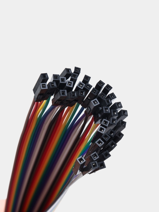40 pinli rangli tekis kabel Dupont 40 ildiz ulanish uchun, qator 20 sm