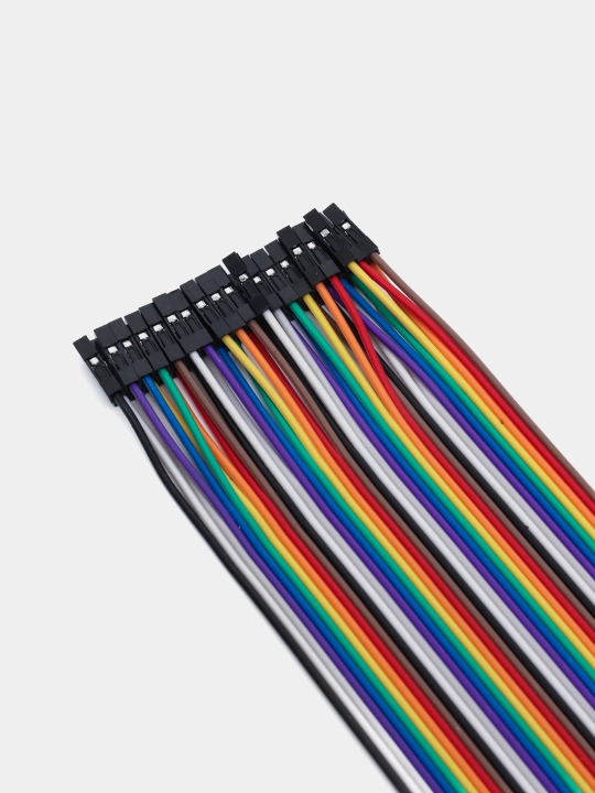 40 pinli rangli tekis kabel Dupont 40 ildiz ulanish uchun, qator 20 sm