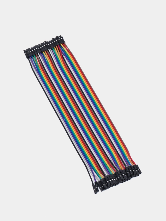 40 pinli rangli tekis kabel Dupont 40 ildiz ulanish uchun, qator 20 sm
