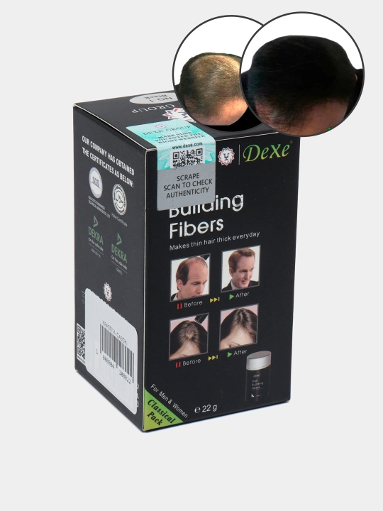 Средство против выпадения волос и загуститель для волос Caboki Dexe Hair Building Fibers