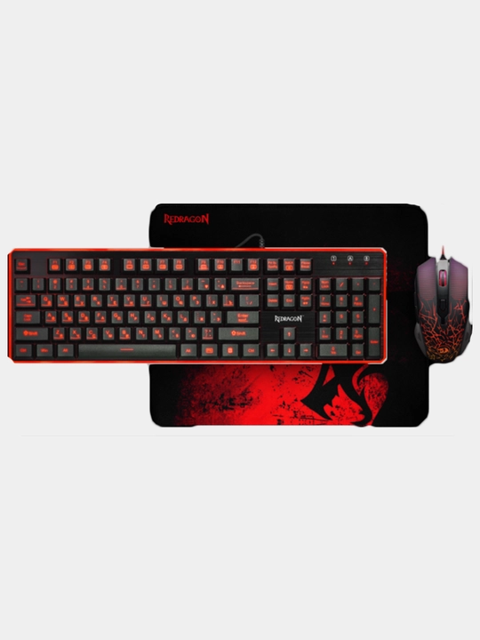 Клавиатура + мышь + коврик Redragon S107 - 