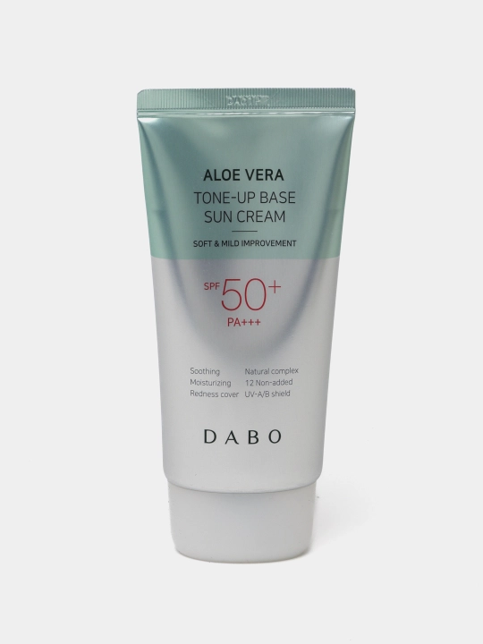 Солнцезащитный крем, DABO, Aloe vera, White sun block, Aloe-vera tone-upSPF50+ PA+++ 70 мл
