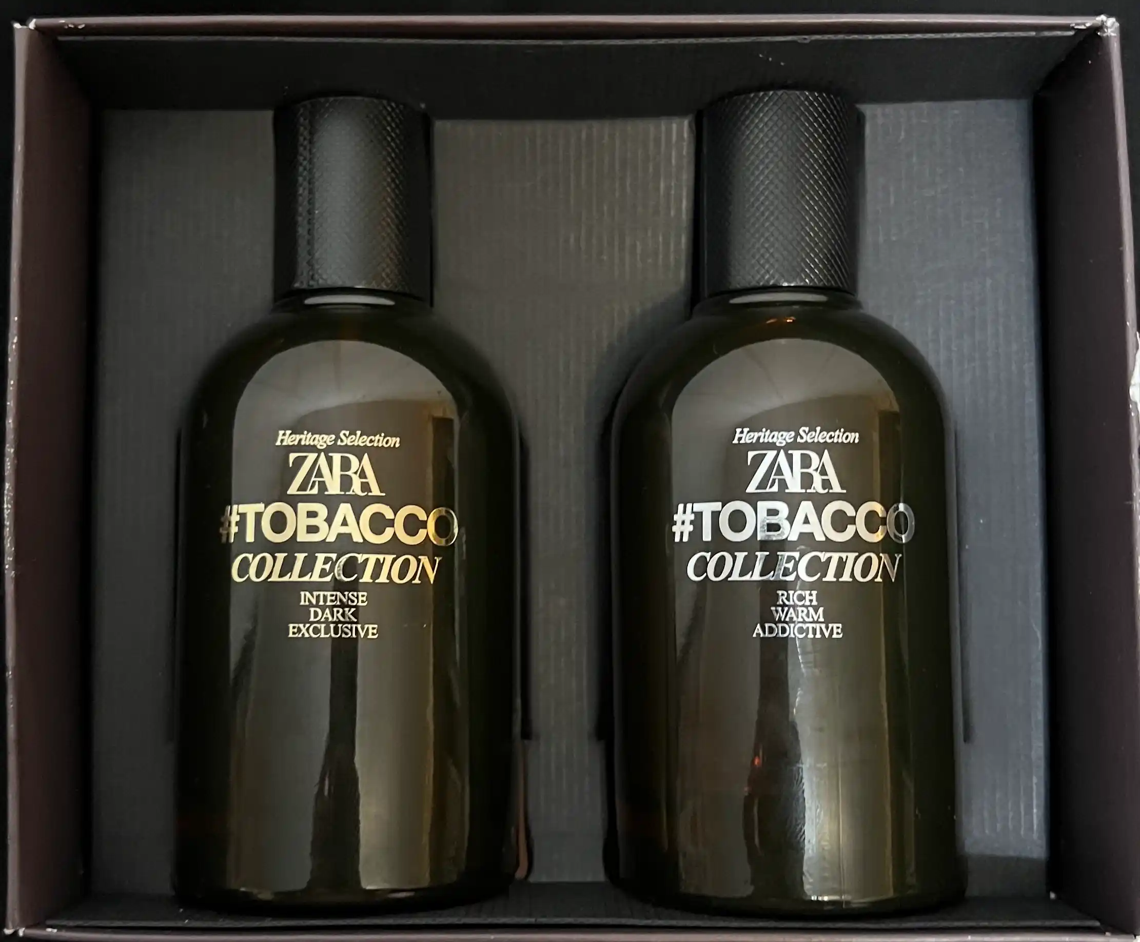 Туалетная вода для мужчин Zara Tobacco intense Dark Exclusive 100 мл + Rich Warm Addictive 100 мл