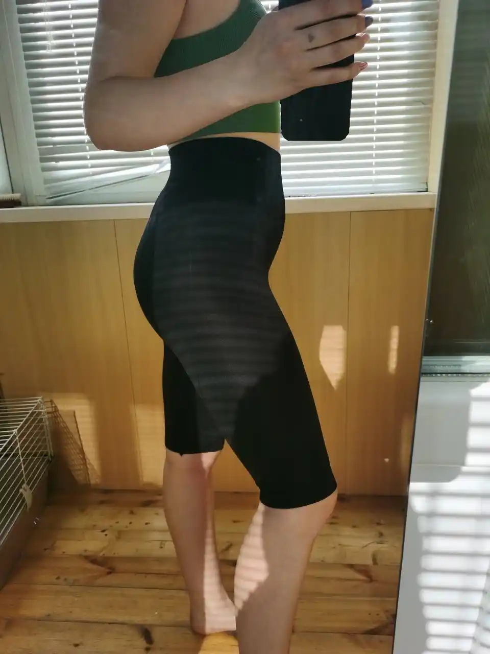 Ayollar uchun yuqori belli sport velosiped shortilari