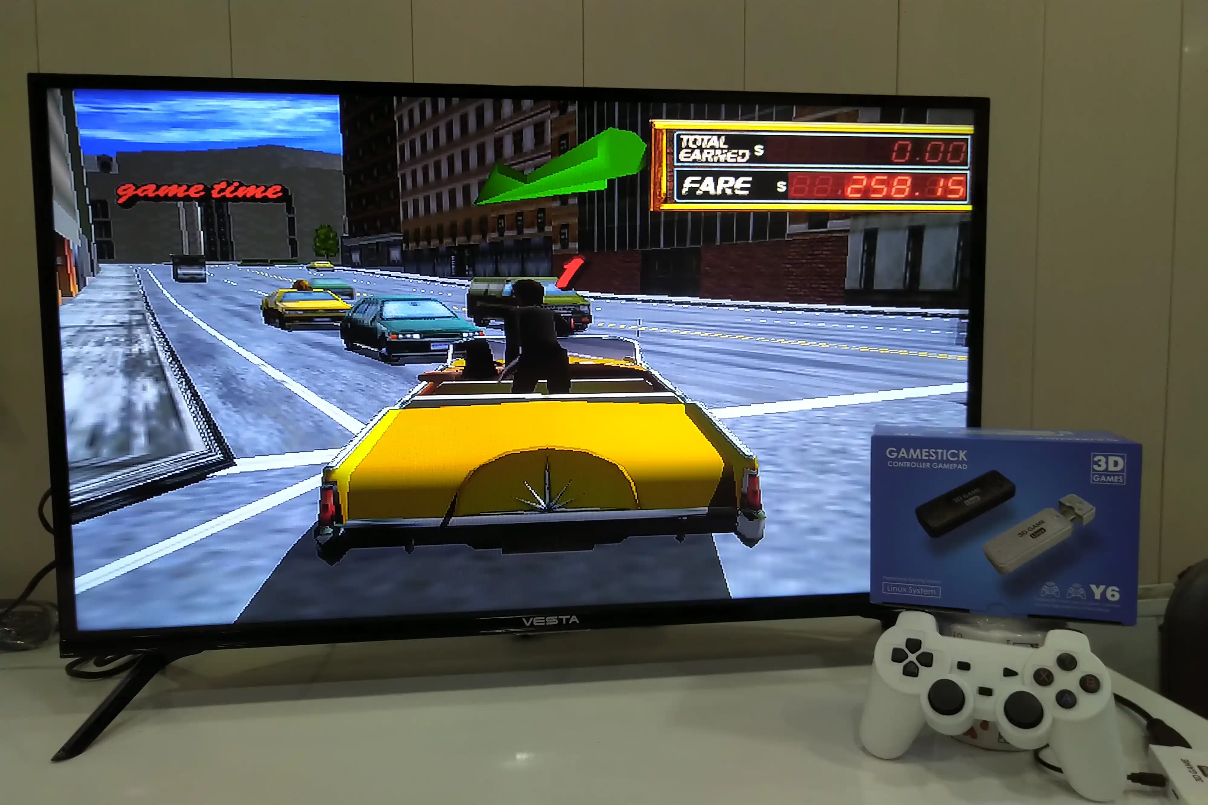 Игровая приставка для ТВ, консоль Powkiddy Y6 Game Stick 4K HD 12000 игр