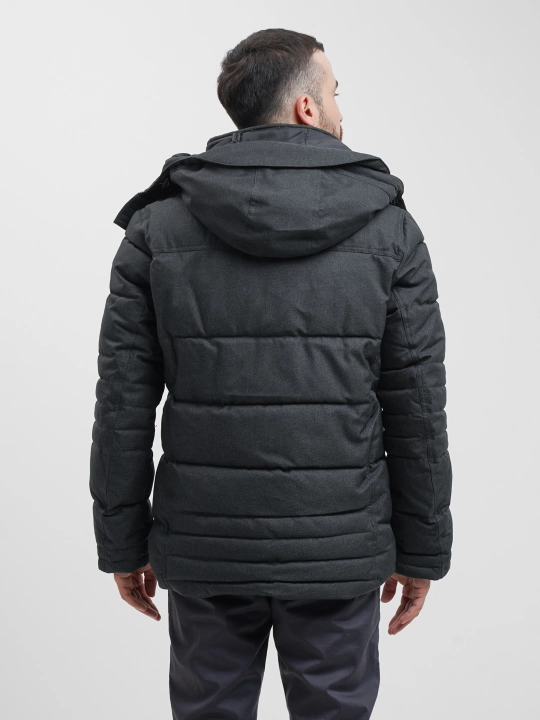 Стильная и теплая зимняя мужская куртка-пуховик Duppont Sorona Aura Dark Grey, до -20С