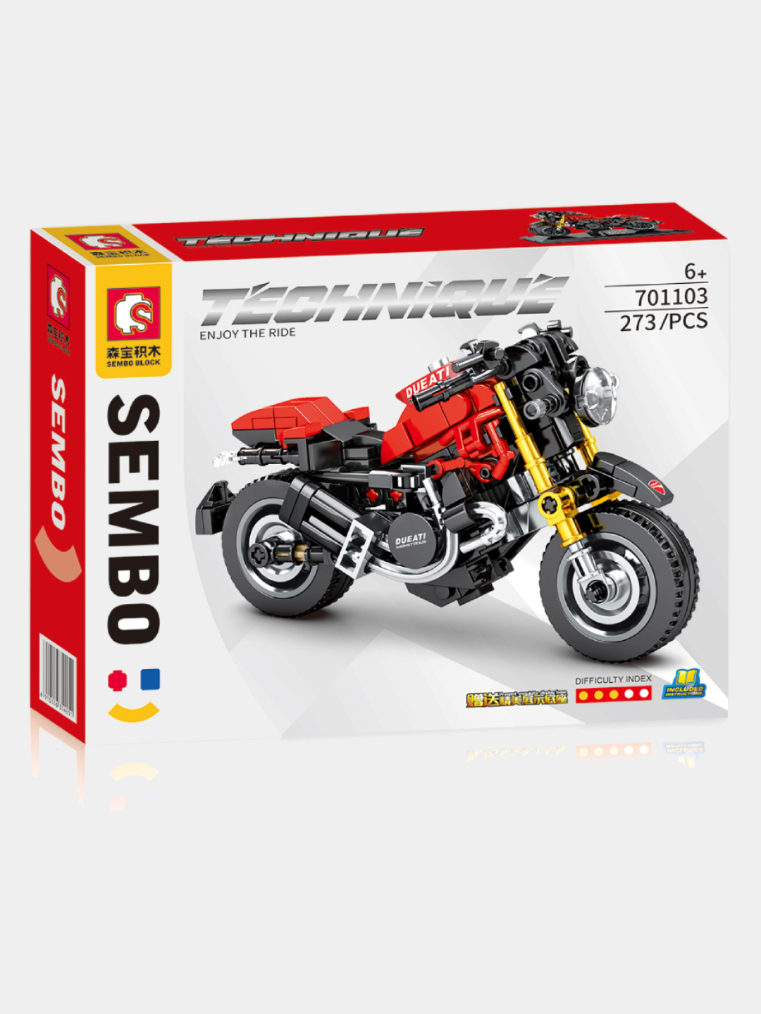 Motorcycle Technique Red konstruktor to'plami - 