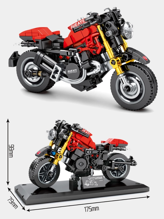Motorcycle Technique Red konstruktor to'plami